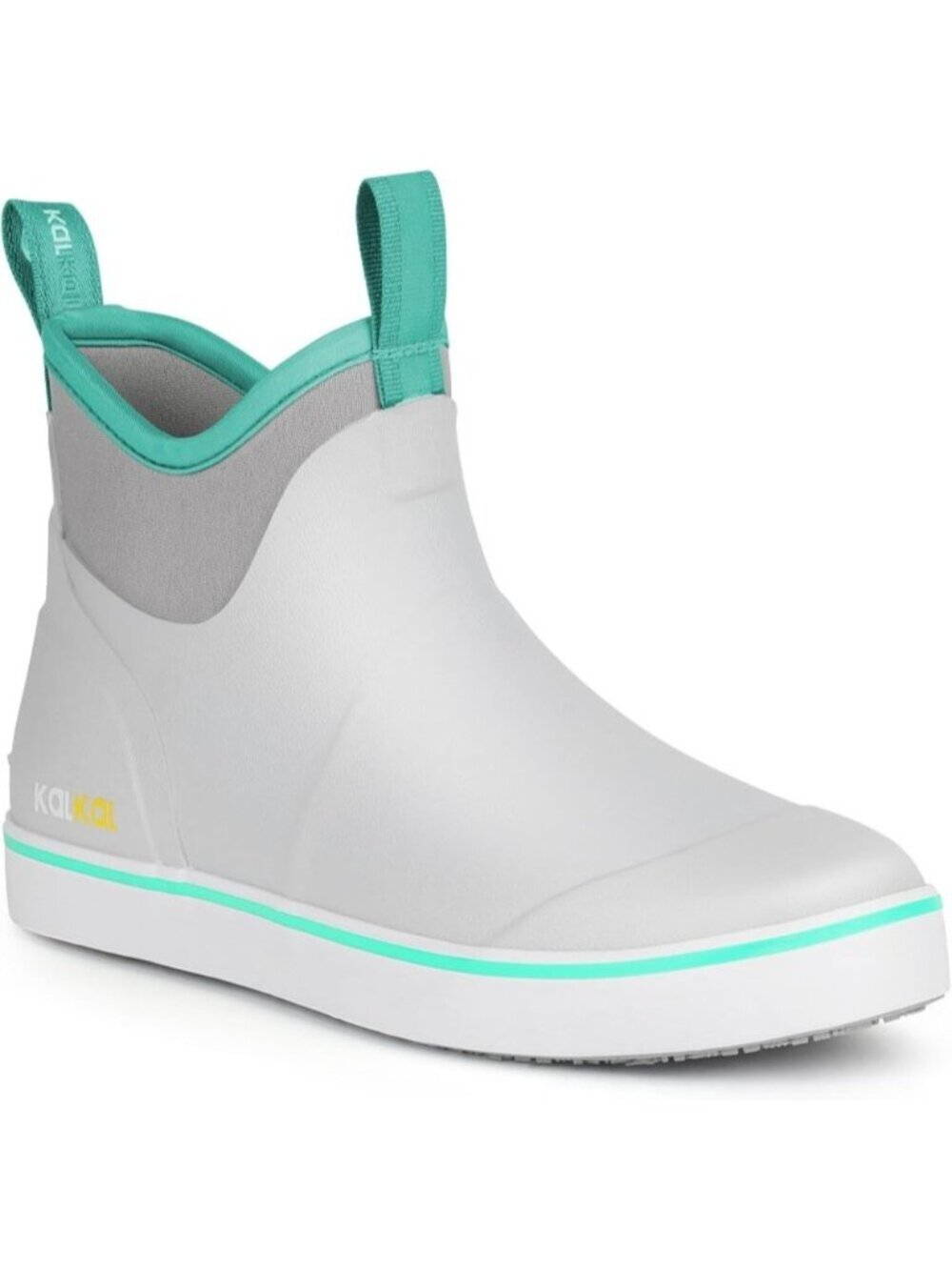 🆕Women's Grey Seafoam Trim Collection Traction Waterproof Ankle Fishing Boots